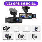 3 Channel WiFi 4K Dash Cam Front and Inside DashCam 1080P Rear Camera Night Vision 24H Parking Car DVR Black Box Support GPS Car Mobile World