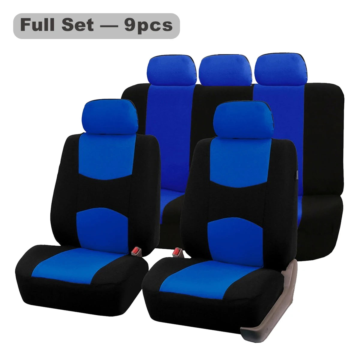 Four Seasons Fashion Universal 9 pcs Car Seat Cover Polyester Fabric Car Seat Cover CM World