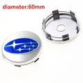 4pcs 60mm Car Wheel Center Caps for Subaru WRX BRZ DRL XV STI Outback Forester Impreza Tribeca Auto Wheel Hub Cover Decoration CM World