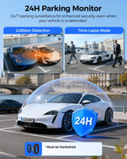 Upgrade AZDOME M550 Pro Dash Cam 4K Front Dashcam Auto 5.8Ghz Wi-Fi GPS G-sensor Car DVR 6 IR Night Vision Parking Monitor Car Mobile World