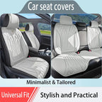 Universal Half Wrap Nappa Leather Seat Cover, Concise Design, Snug Fit, Soft & Breathable, Practical Auto Interior Accessory Car Mobile World