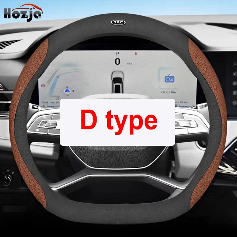 Car Steering Wheel Cover for JAC 2 4 8 J7 J8 JS2 JS8 JS4 JS6 T8 T9 Sunray 2024 2025 Accessories