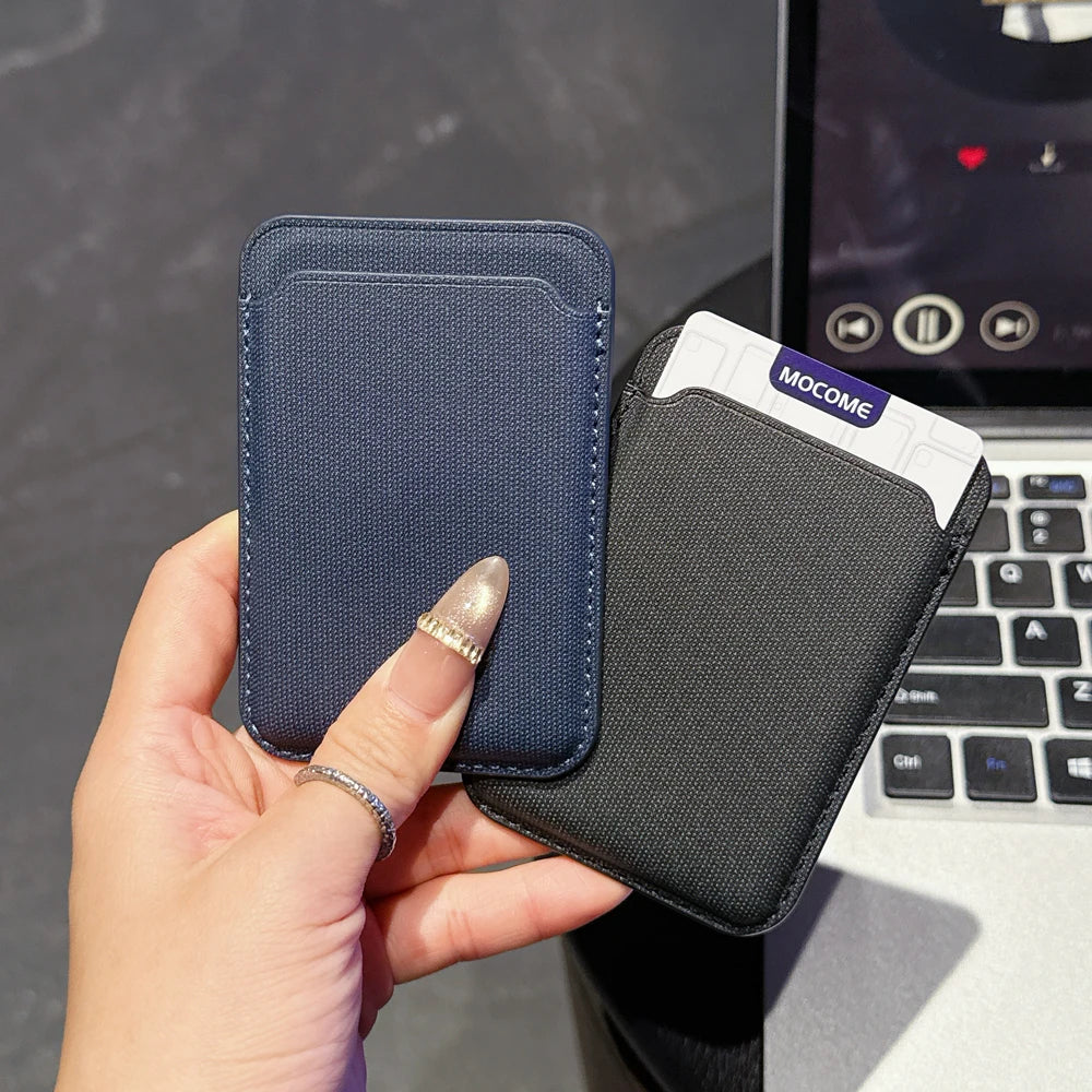 Magnetic Techwoven Wallet Case iPhone 16 17 Pro Max 14 15 Plus Samsung S25 S26 Ultra For Magsafe Card Holder Macsafe Card Slots