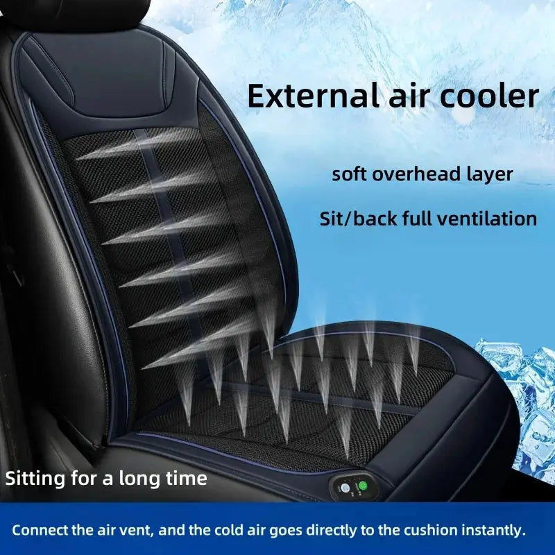 12V Universal Cooling Ventilation Seat Cover Car Seat Cover Summer Driving Breathable Seat Cover Cooling Pad Auto Accessories Car Mobile World