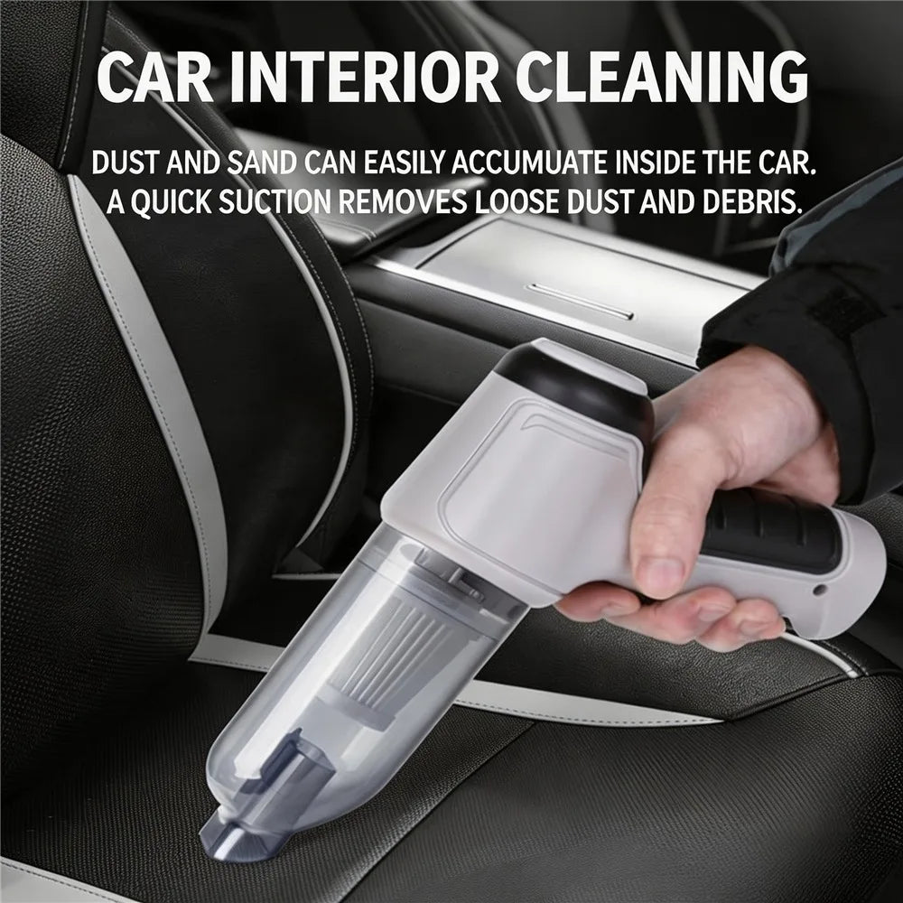 Wireless Rechargeable Handheld Vacuum Cleaner, 3‑in‑1 Suction Blow Function Portable Mini Vacuum for Car & Household Cleaning