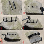 5/10Pcs Wedge and Feather Shims Heavy Duty Stone Splitting Tools for Concrete Rock Stone Splitter Marble Granite Hand Tools CM World
