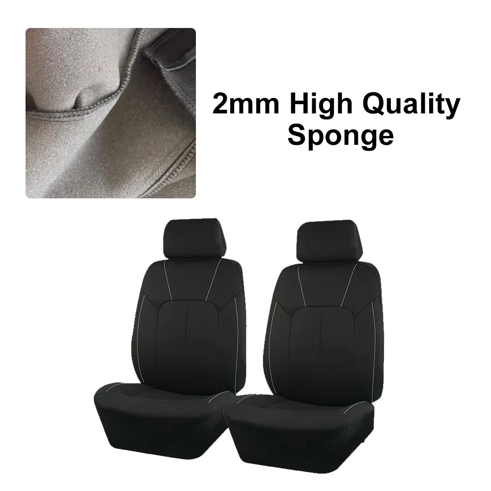 AUTOKING Black Universal Seat Covers For Car 2+1 Type Split Car Seat Cover High Quality Polyester With Airbag  Compatible CM World