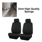 AUTOKING Black Universal Seat Covers For Car 2+1 Type Split Car Seat Cover High Quality Polyester With Airbag  Compatible CM World