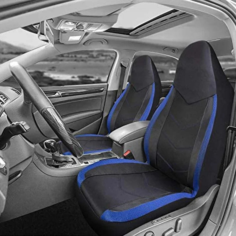 2pcs Universal Car Seat Cover Protector Men Luxury Car Front Seat Cushion Anti Slip Breathable 4season Car Interior Accessories