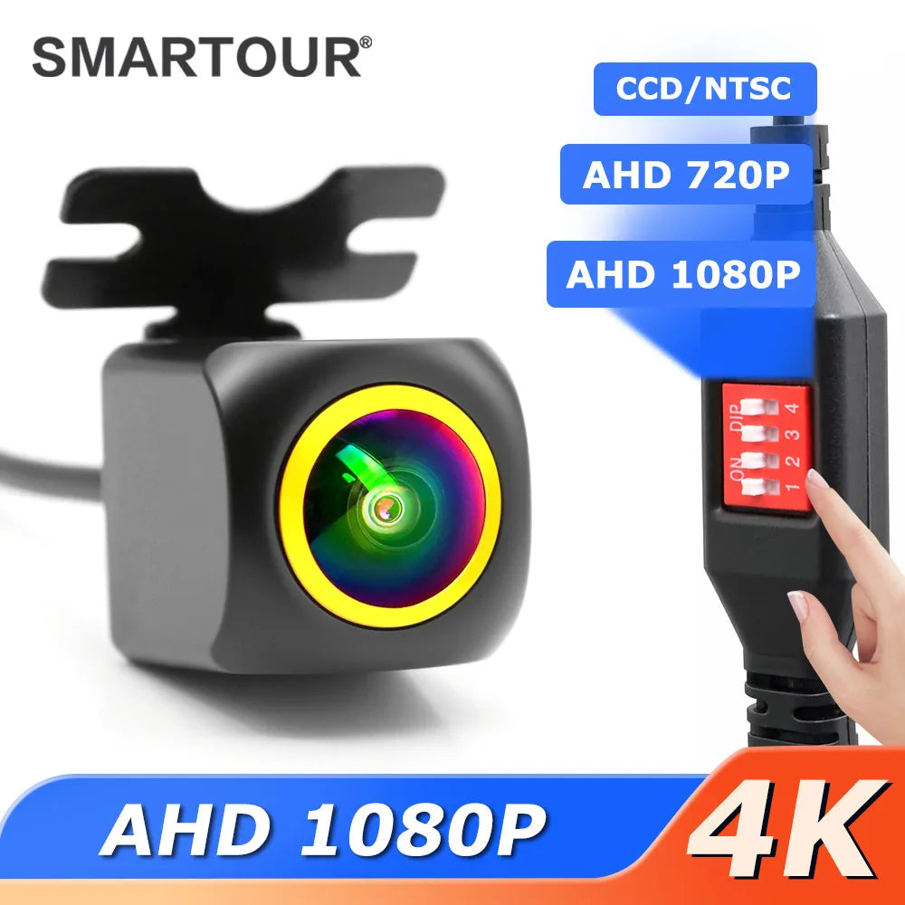 180 Degrees 1080P AHD CCD Universal Front Camera Without Parking Line Car Front View Camera Parking Camera Without Mirror