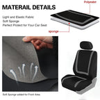 Full Set Car Seat Cover Fabric Universal Polyester Breathable Washable Suitable For Car Truck Van Suv Car Accessories Interior CM World