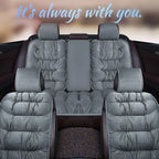SEAMETAL Winter Car Seat Cover with Back Pad Warm Auto Seat Cushion Front Chair Protector Universal for Suv Pick-Up Truck Sedan