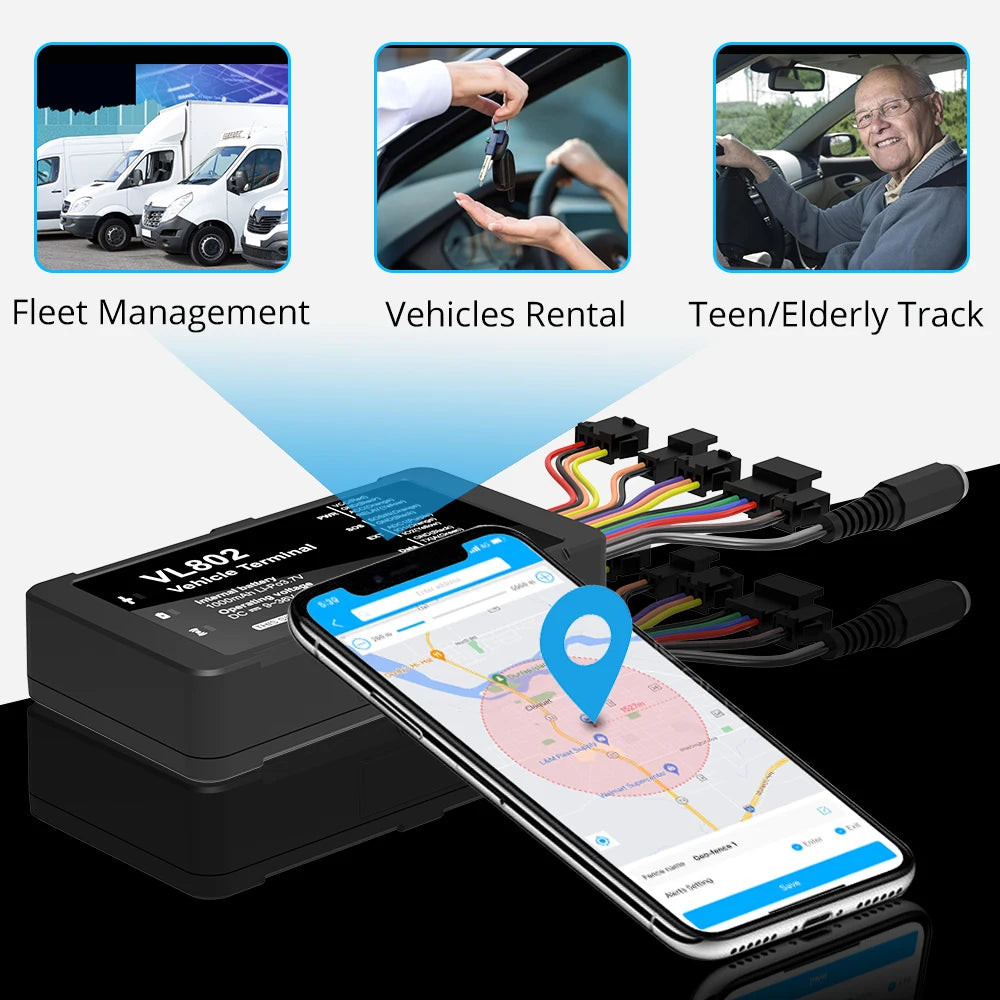 Jimi VL802 Vehicle Tracker 4G GPS Locator Car Tracking Device For Car Fleet Management Remote Cut-off Anti-thieft Free APP Web CM World