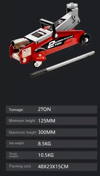 Durable  New Car mounted horizontal jack SUV car sedan hydraulic 2-ton car mounted hydraulic jack