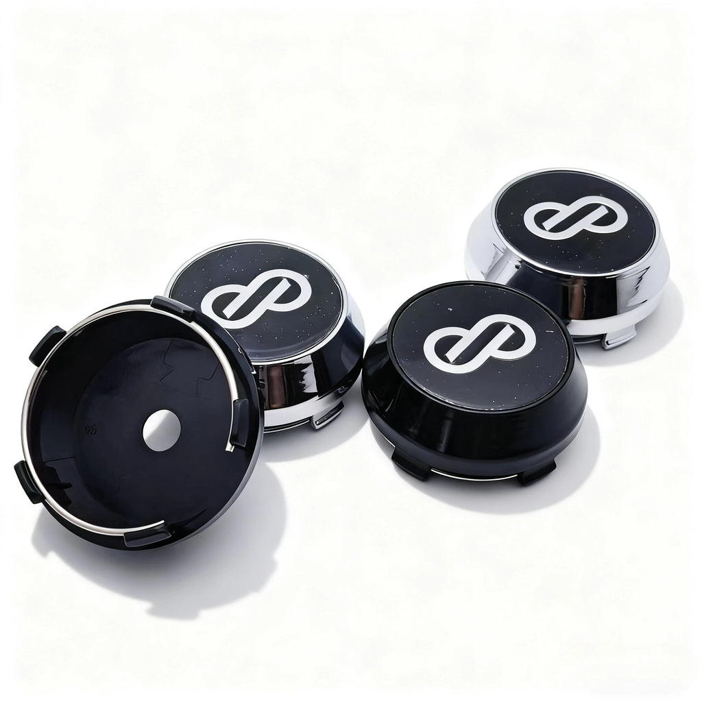 4pcs JDM Black Silver ENKEI Logo Emblem Car Wheel Center Caps OD 60MM 56MM Wheels Hub High Cap Rim Hubcaps Cover Car Accessories