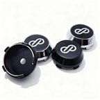 4pcs JDM Black Silver ENKEI Logo Emblem Car Wheel Center Caps OD 60MM 56MM Wheels Hub High Cap Rim Hubcaps Cover Car Accessories