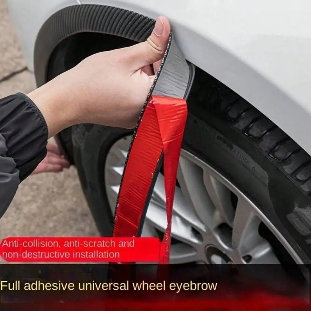 Two 78 inch Thick Self-Adhesive Wheel Guards, Heavy-Duty Plastic Wheel Arch Protective Covers, Suitable for All Vehicles, Scratch and Collision Resistant, Easy to Install without Drilling Holes