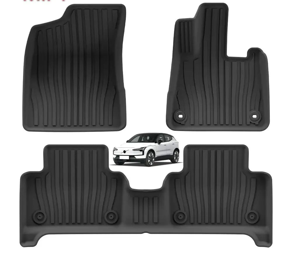Smabee Right Drive for Volvo EX30 EV RHD 2025 2024 Car Floor Mats Cargo Liner Trunk Pad TPE 3D Foot Mat Waterproof Accessories