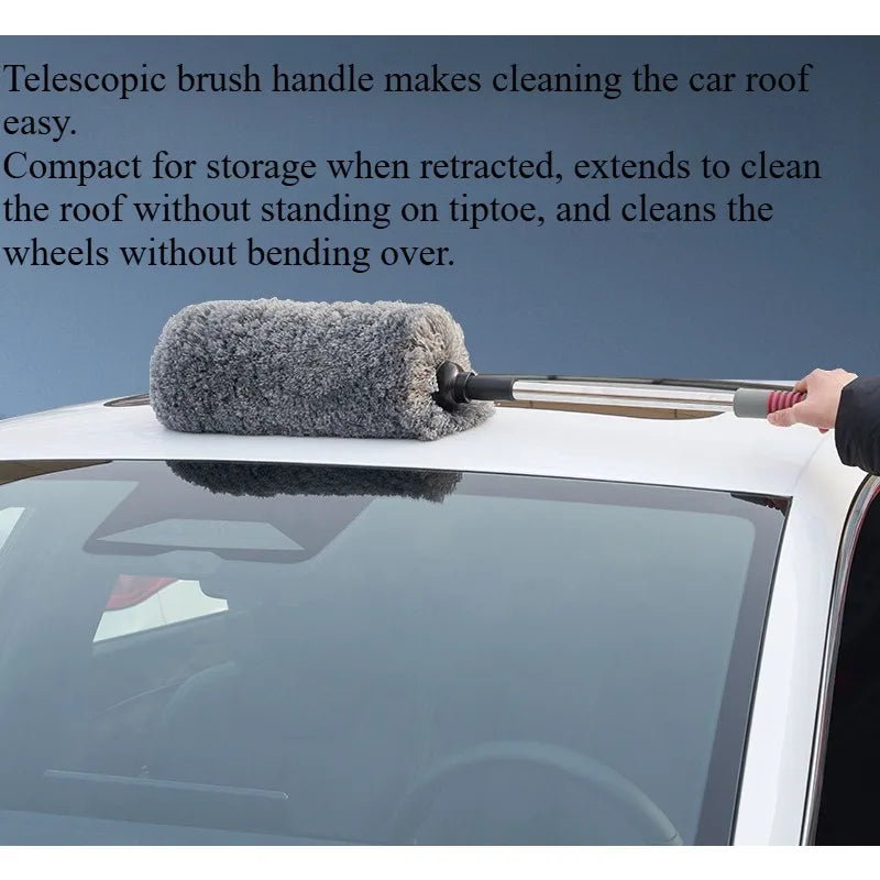 Microfiber Car Dust Removal Duster for Cleaning Exterior Dust Fine-haired Car Brush for Cars Car Cleaning Brush and Mop Supplies
