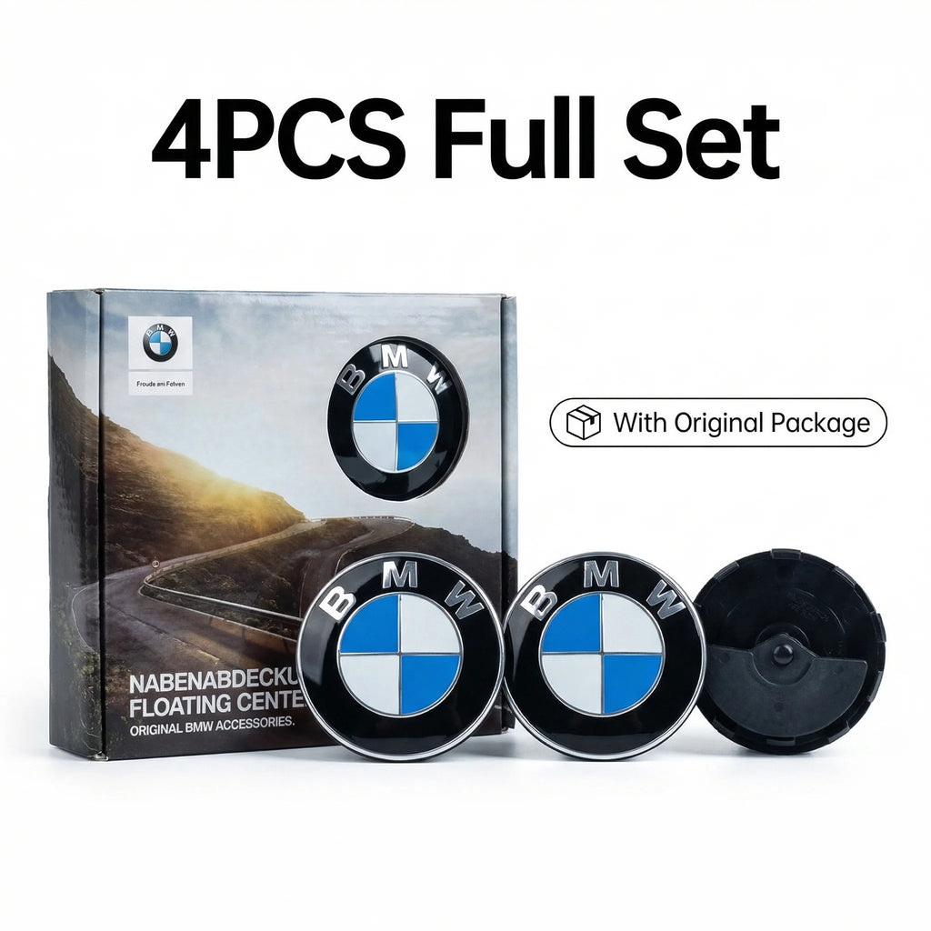 BMW Wheel Center Caps Floating Design, 68mm/56mm Set of 4 for E F Chassis Models, Replacement Hub Covers Auto Accessoires CM World