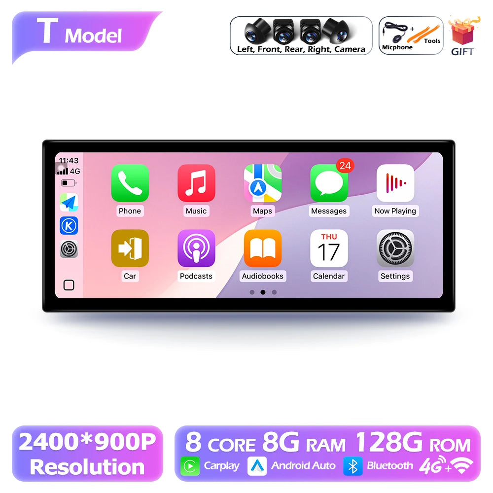 Android OS Bluetooth 12.3 inch For Mazda CX-5 2018 Car Radio Multimedia Video Player Navigation GPS Auto Carplay WIFI 2400*900P