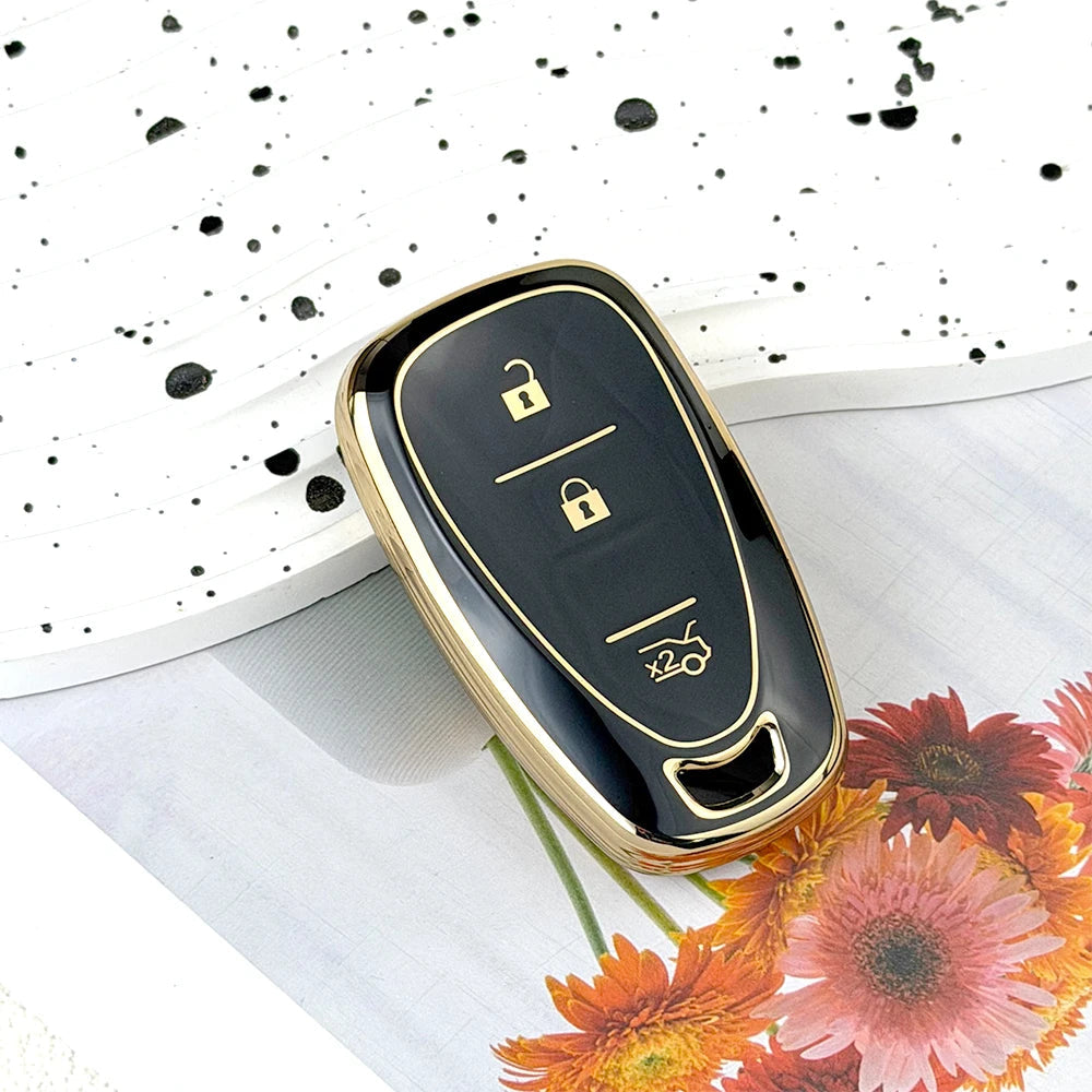 TPU Car Key Fob Cover Case for Chevrolet 2017-2019 Chevy Malibu Camaro Cruze Traverse Sonic Volt Bolt Equinox Spark Blazer Onix CM World