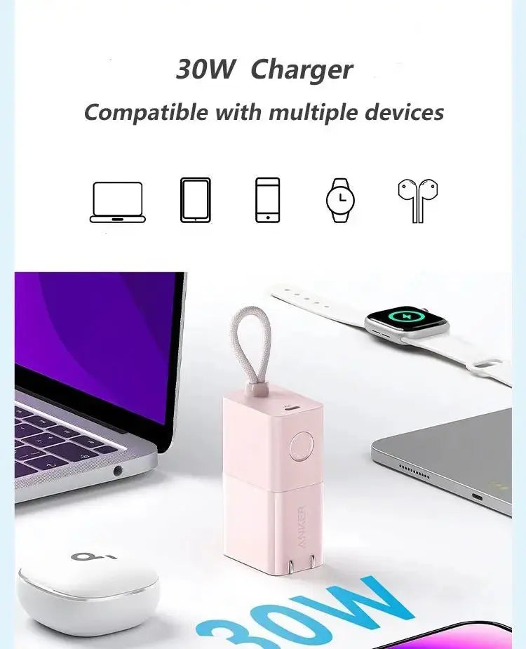 Anker Portable Charger 2-in-1 Hybrid Charger 5000mAh Power Bank Pro PowerCore Fusion 30W Power Delivery for iPhone Car Mobile World