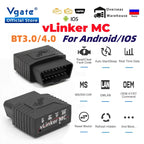 Vgate VLinker MC/MC+ ELM327 Bluetooth 3.0/4.0 OBD2 Scanner Car Diagnostic Tool for BimmerCode FORScan IOS/Android Code Reader