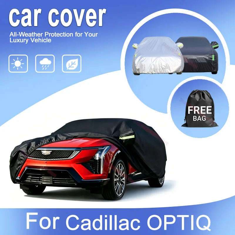 For Cadillac OPTIQ All-Season Oxford Cloth Car Cover Outdoor Waterproof Anti-UV Rain Snow Dust Auto Accessories