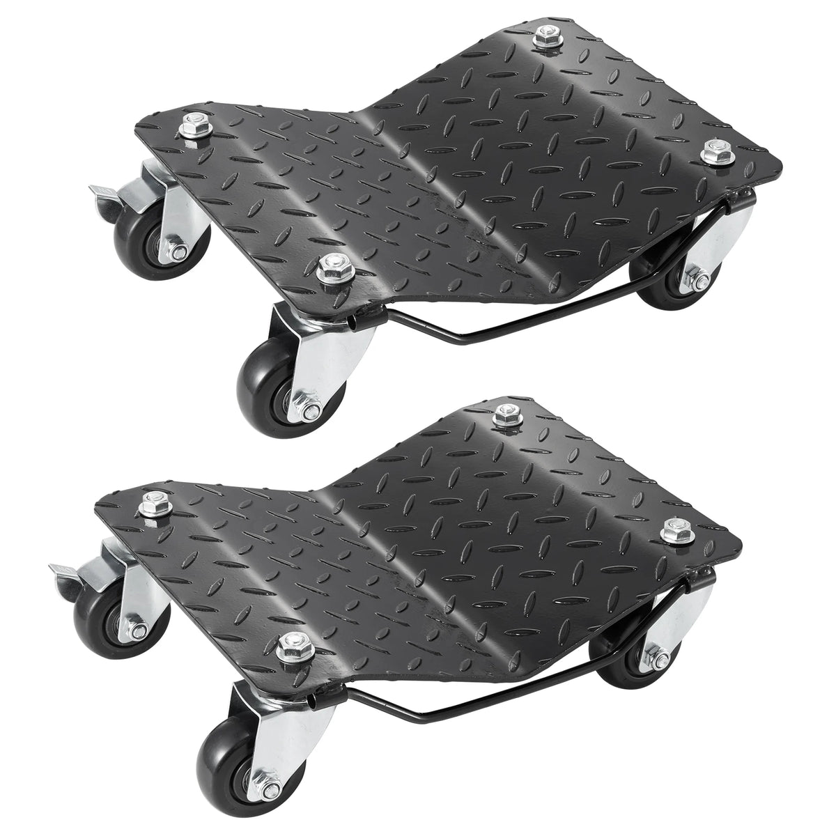 SucceBuy Car Tire Wheel Trolley Dollies 2/4PCS 1500lb Weight Capacity Vehicle Skate Moving Tire with 4 Casters Auto Repair Mover
