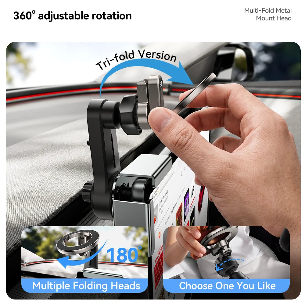 YZ Magnetic Car Phone Holder for Tesla Model YL Y 3  Car Display Screen Side 360 Degree Rotation Car Mount for all iPhone 17 18