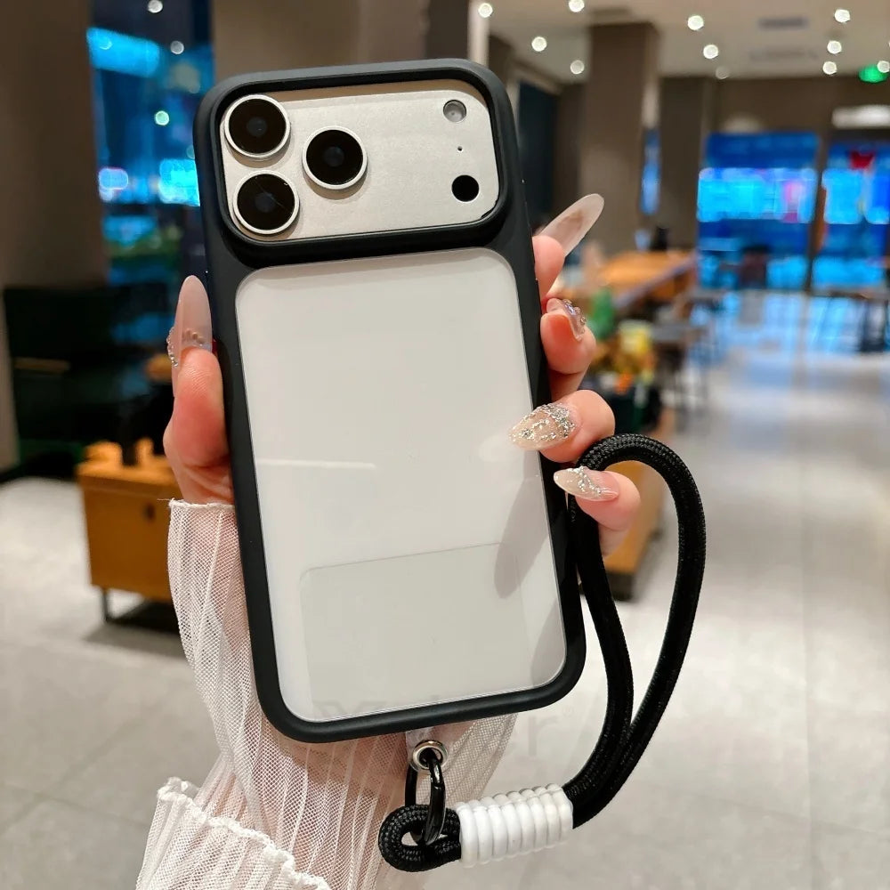 Intelligent Camera Touch Button Crystal Clear Phone Case for iPhone 17 Pro Max 17 Pro 17 Air Transparent Shockproof Cover Funda Car Mobile World