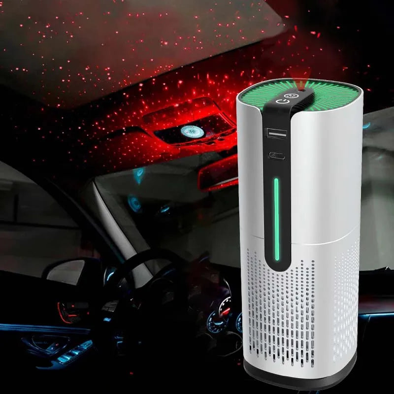 Desktop Portable USB Mini Negative Ion Generator Filter Anion Fresh Ionizer Vehicle Purifier Car Air Cleaner Car Mobile World