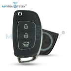 REMTEKEY FCC ID RKE-4F08 Flip remote key shell for Hyundai i20 i30 3 button CM World