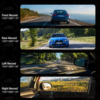 D75 4 Channel 11" Dash Cam Rear View Mirror Camera 1080P Dual Lens Infrared Night Vision WIFI GPS 360 Video Recorder Car DVR
