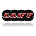 Car Wheel Center Cover Hub ST Badge Stickers 4Pcs 56mm Caps Stickers For Mustang Focus 3 Fiesta EcoSport Ranger Fusion Mondeo