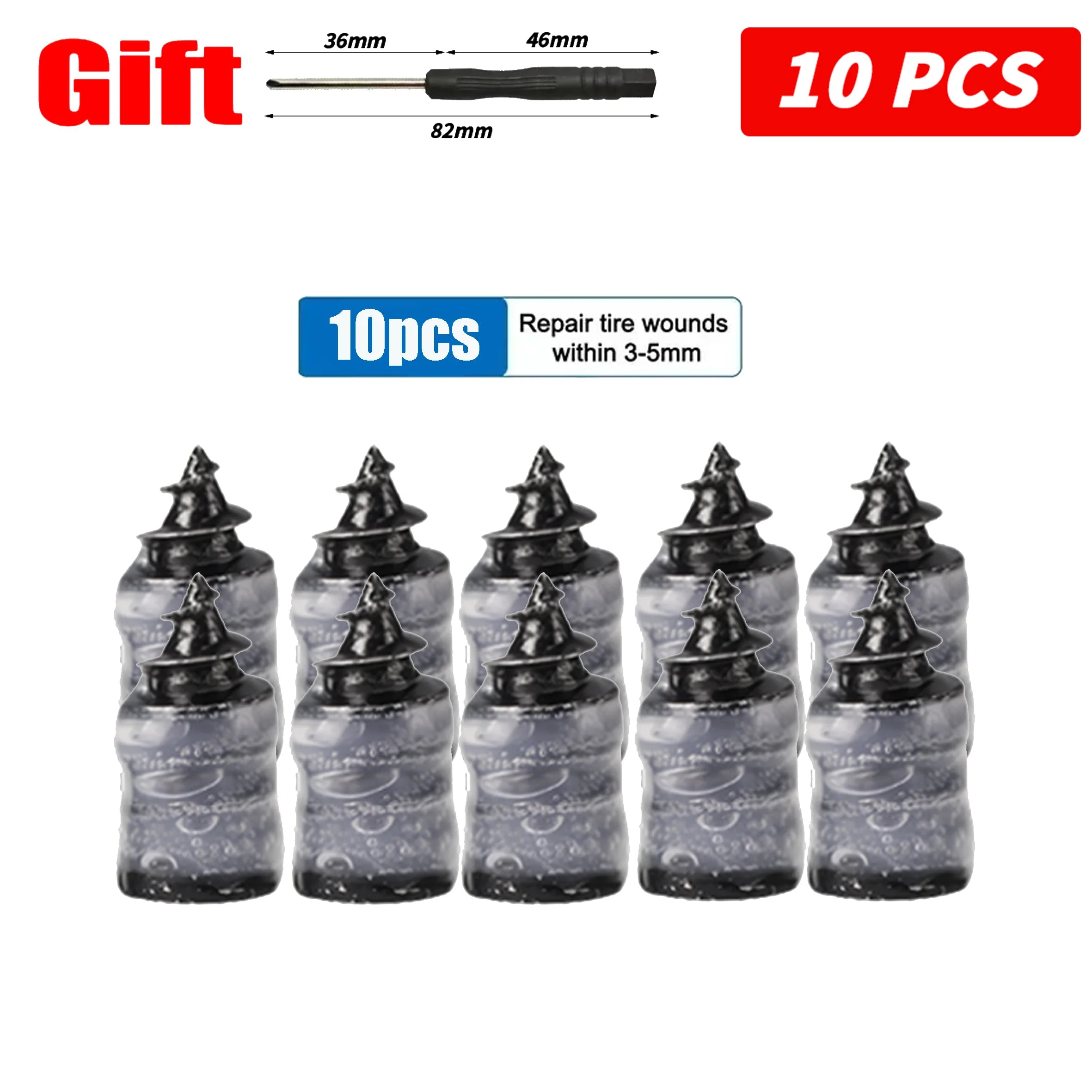 Car Tyre Repair Rubber Nail Car Wheel Punctures Screws Car Tire Repair Kit Car Motorcycle Tire Puncture Repair Screws Tool CM World