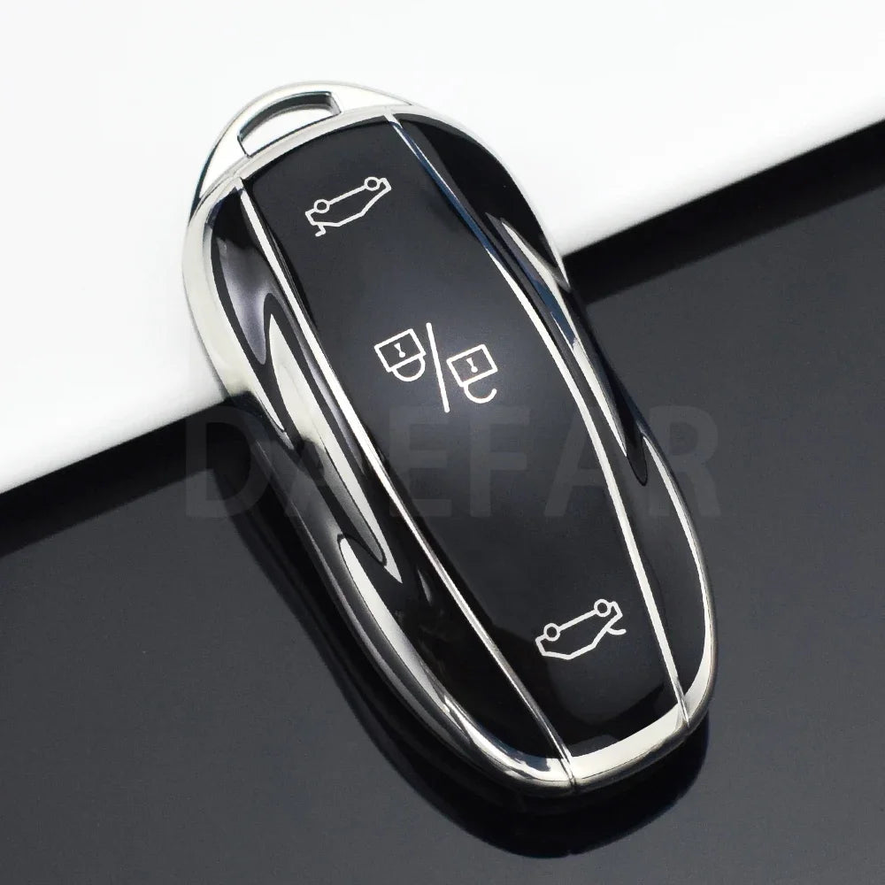For Tesla Model S Model 3 Model X TPU Car Remote Smart Key Cover Case Fob Bag Shell Holder Keychain Accessories