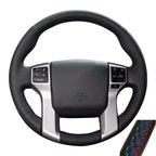 DIY Car Steering Wheel Cover For Toyota Land Cruiser Prado Tacoma Tundra Sequoia Customized Hand-stitched Microfiber Leather
