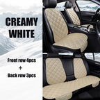 7PCS Set Warm Plush Car Seat Cushion Cover Backrest Front Rear Seat Protector Case Wear-resistant Universal Auto Accessories