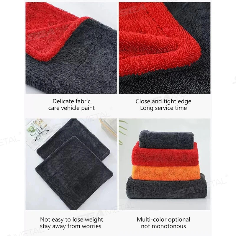 SEAMETAL Heavy-Duty Car Towel 1200GSM Super-Absorption Microfiber Drying Cloth Ultra-Soft Scratch-Free Car Detailing Towel CM World