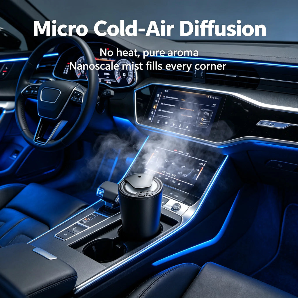 Portable  Car Aroma Diffuser USB Charging Essential Oil Diffuser Suitable for Home Office Car  Intelligent  Smell Distributor