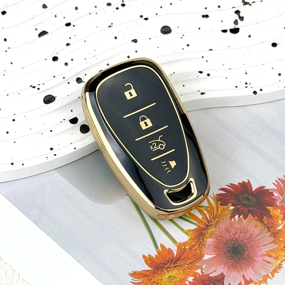 TPU Car Key Fob Cover Case for Chevrolet 2017-2019 Chevy Malibu Camaro Cruze Traverse Sonic Volt Bolt Equinox Spark Blazer Onix CM World