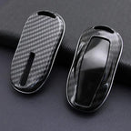 For Tesla Model X S Carbon Fiber Keychain Shell Car Remote Key Case Fob Cover 1PC CM World