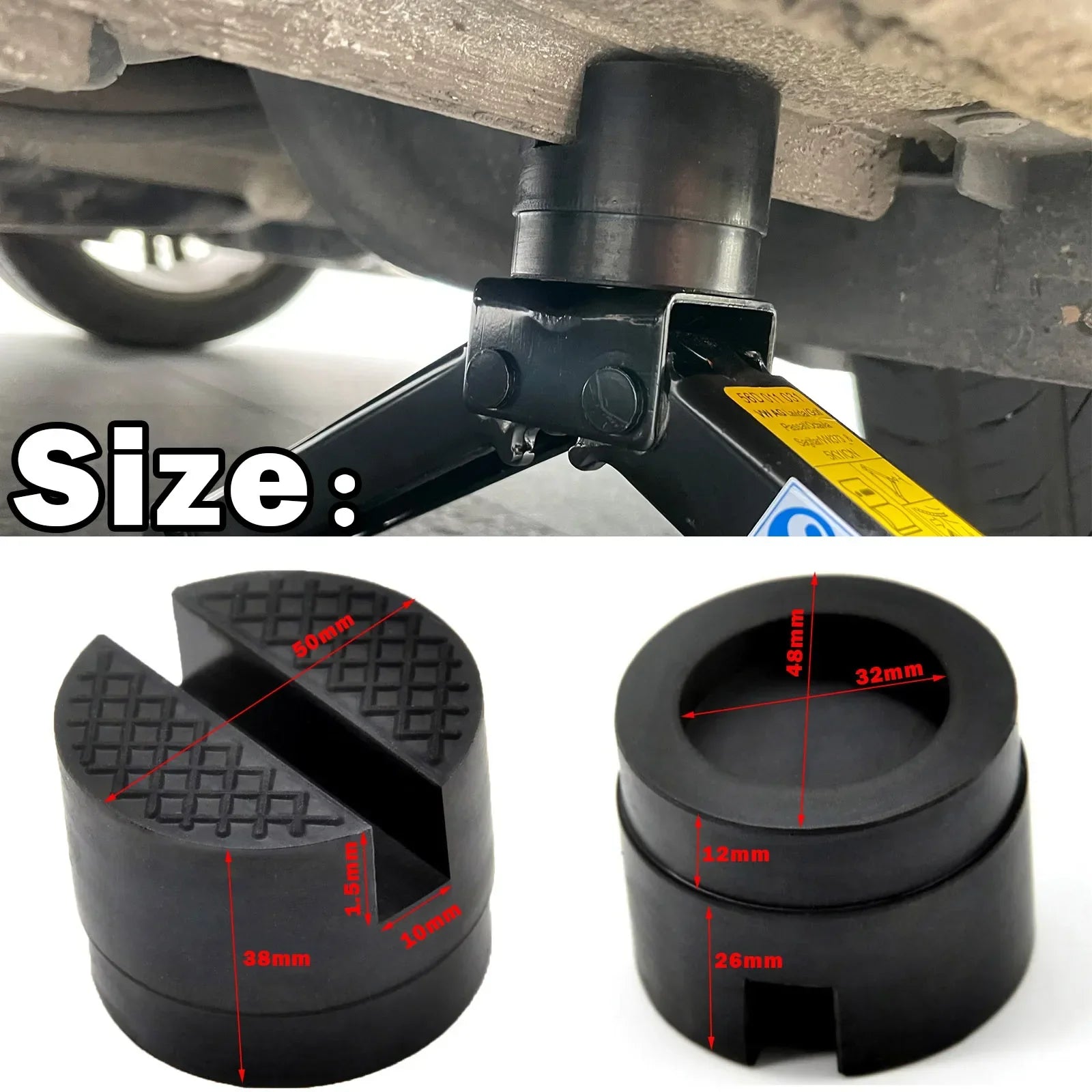 Floor Slotted Car Jack Rubber Pad Frame Protector Adapter Jacking Tool Pinch Weld Side Lifting Disk For Lexus Subaru Fiat Volvo CM World