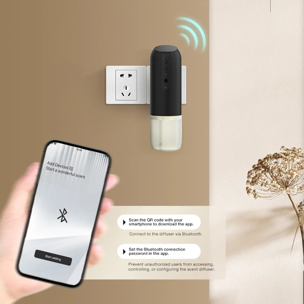 TEABLUM 100m³ Smart Automatic Air Freshener Plug in Diffuser Hotel Scent Diffuser for Home and Toilet 150ml Fragrance Diffuser CM World