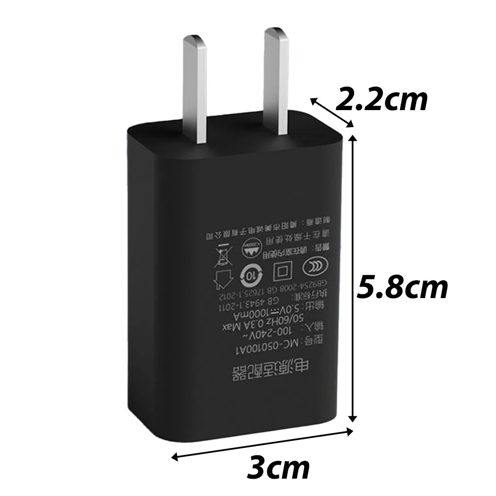 USB Wall Charger USB-A 5V 1A AC Power Adapter US Plug for iPhone 16 Samsung Xiaomi Console Camera Travel Charging Phone Adapters
