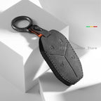 Car Key Case Cover for BYD Leopard 5 8 Ti3 Suede Leather Key Fob Shell Holder Smart Key Protector Keychain Bag Car Accessories