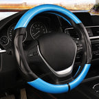 O/D Shape Carbon Fiber Leather Steering Wheel Cover 38CM Universal Car Steering Wheel Covers Car Supplies Non-slip Handle Cover