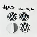 Car Sticker 4pcs Black silver 56mm/60mm/65mm Car Wheel Center Hub Caps Sticker Badge Accessories For VW Volkswagen R GTI G